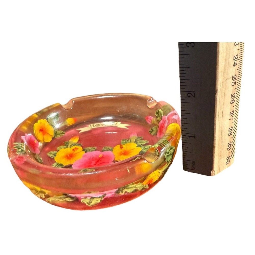Vintage Lucite Resin Acrylic Hawaii souvenir Ashtray/Trinket Bowl - Picture 14 of 14